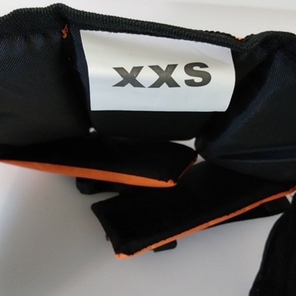 SMALL PET DOG LIFE JACKET SECURITY VEST ORANGE BLACK SIZE XXS NWT - Picture 4 of 9